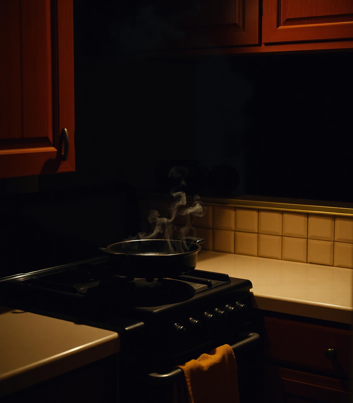 The ordinary kitchen moment where the first line came out.